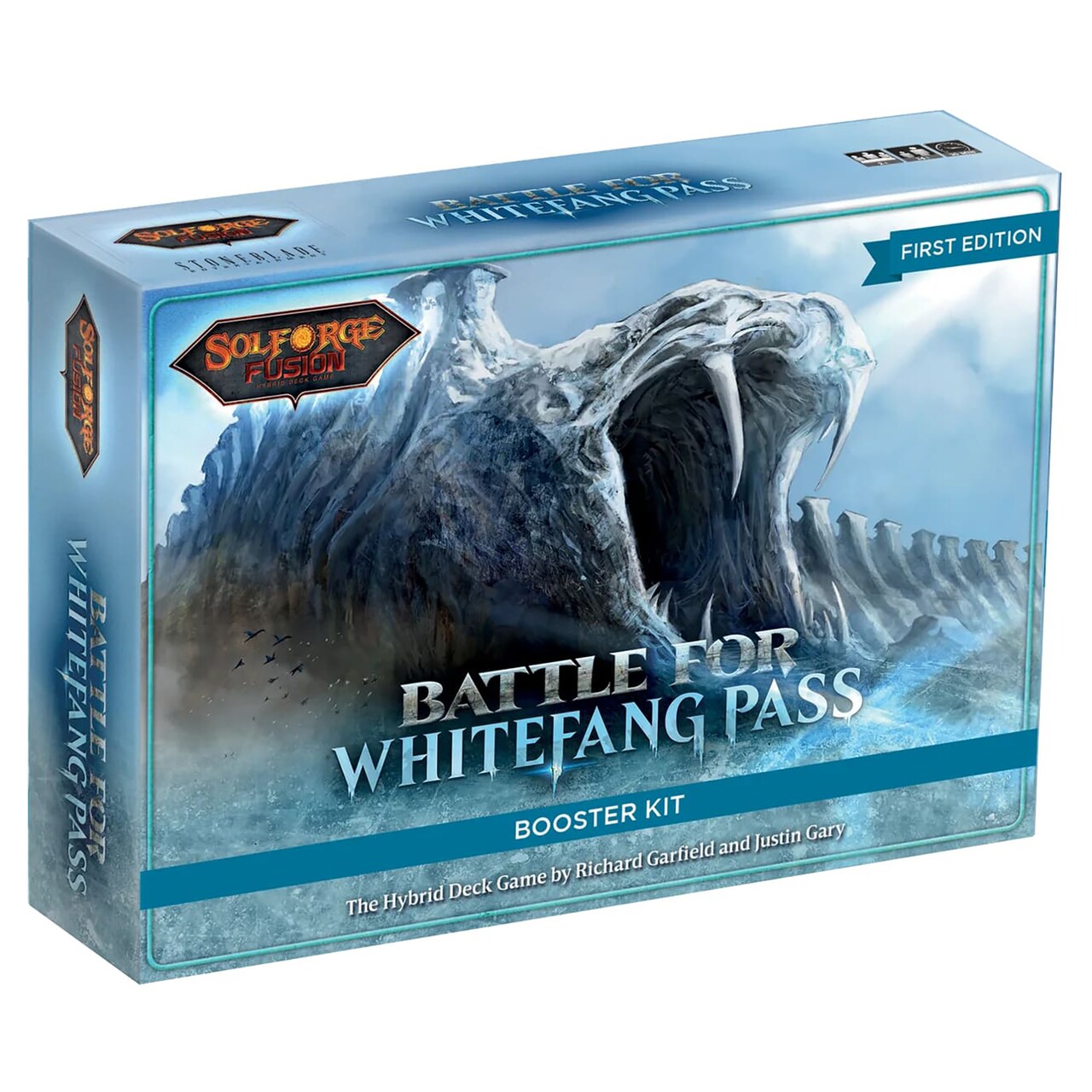 SolForge Fusion: Battle for Whitefang Pass Booster Kit - Standalone Expansion, The Hybrid Deckbuilding Card Game, 4 Faction Decks, Lane Based Combat